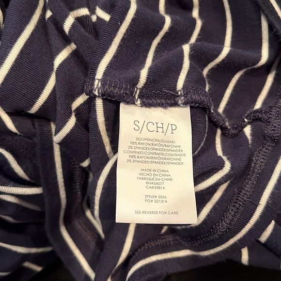 Cabi Navy & White Striped Long Sleeve - Picture 5 of 6